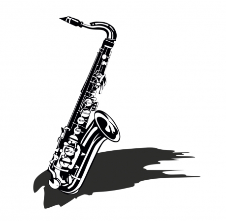 Saxophon Wandtattoo