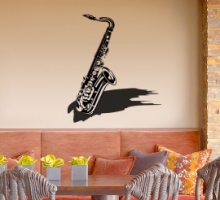 Saxophon Wandtattoo